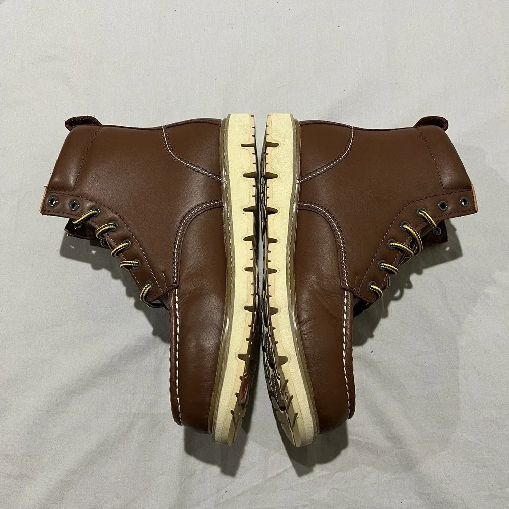 NWOB Dewalt Rockingham Moc PT Mens Brown Leather Lace Up Ankle Work Boots 11 M